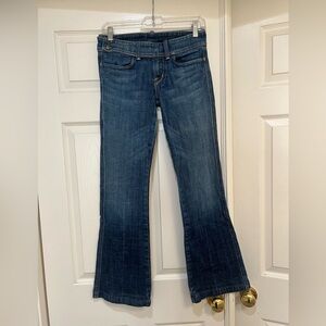 Citizens Of  Humanity Women Blue Low Rise Flared Jeans denim‎ 26